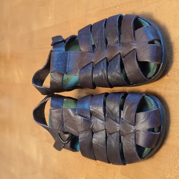 Mephisto Sam Brown Leather Sandals - Picture 2 of 8